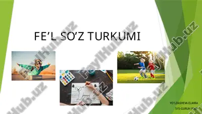 fe'l so'z turkumi — PPTX
