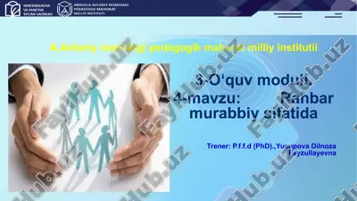 rahbar-murabbiy sifatida — PPTX