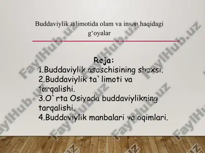 buddaviylik ta’limoti — PPTX