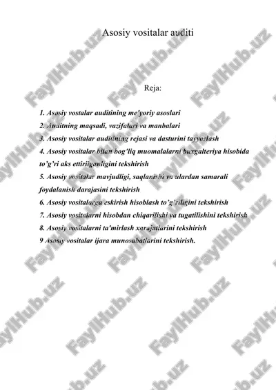 asosiy vositalar auditi — ZIP
