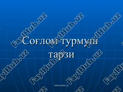 sog‘lom turmush tarzi — ZIP