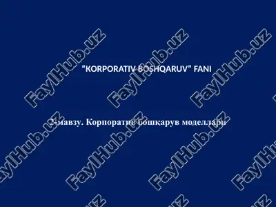 kapital bozori — PPTX