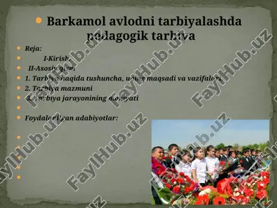 barkamol avlodni tarbiyalashda pedagogik tarbiya — ZIP