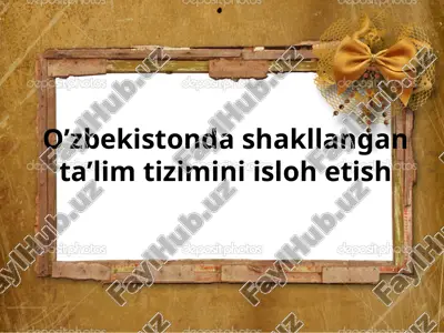 узлуксиз таълим тизими — PPTX