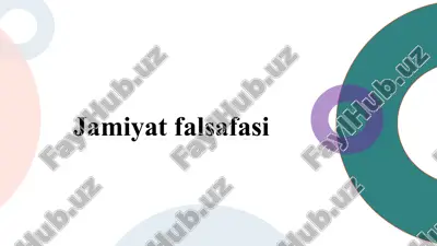 jamiyat falsafasi — PPTX