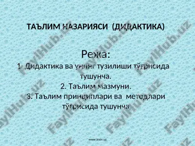 таълим назарияси (дидактика) — ZIP