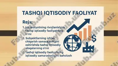 tashqi iqtisodiy faoliyat — PPTX