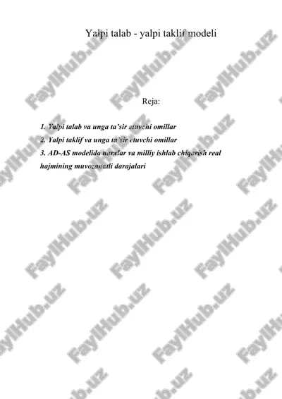 yalpi talab - yalpi taklif modeli — ZIP