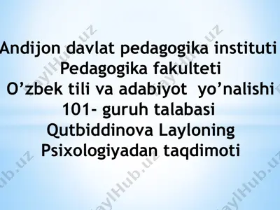 xulq-atvorning psixofiziologik asosi — PPTX