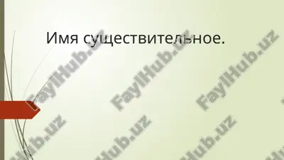 имя существительное — PPTX