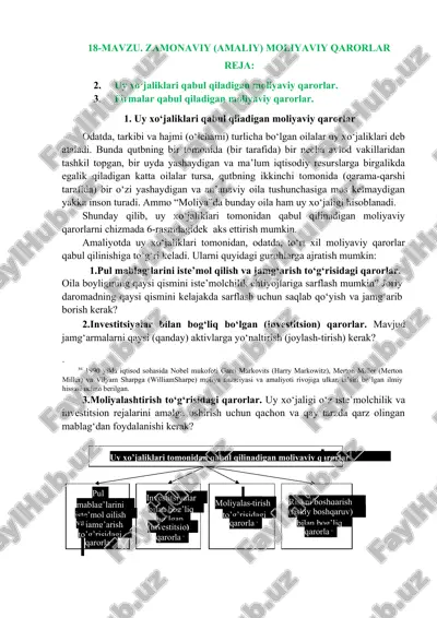 moliyaviy qarorlar — DOC
