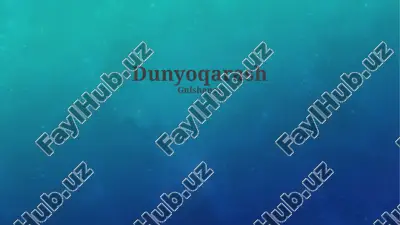 dunyoqarash — PPTX
