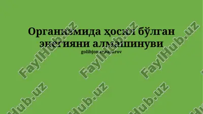 энергия алмашинуви — PPTX