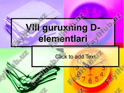 viii guruxning d-elementlari — ZIP