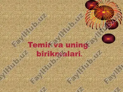 temir va uning birikmalari — ZIP