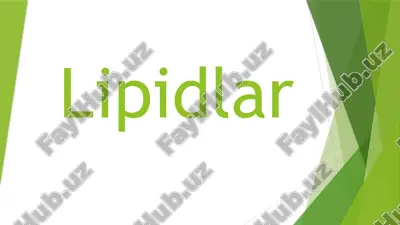 липидлар — PPTX