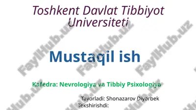 dissomniyalar — PPTX