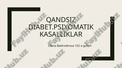 qandsiz diabet — PPTX