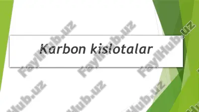 karbon kislotalar — PPTX