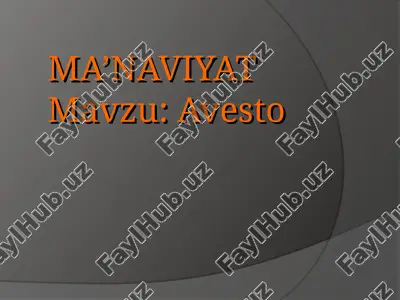 avesto — PPT