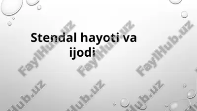 stendal hayoti va ijodi — ZIP