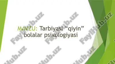 tarbiyasi qiyin bolalar psixologiyasi — ZIP
