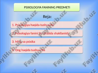 psixologiya fanining predmeti — ZIP