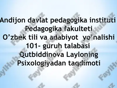 xulq atvorning psixofiziologik asosi — PPTX