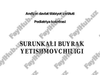surunkali buyrak yetishmovchiligi — PDF