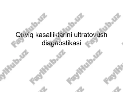 quviq kasalliklarini ultratovush diagnostikasi — ZIP