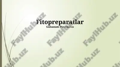 fitopreparatlar — PPTX