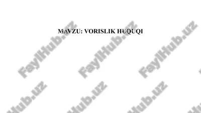vorislik huquqi — ZIP