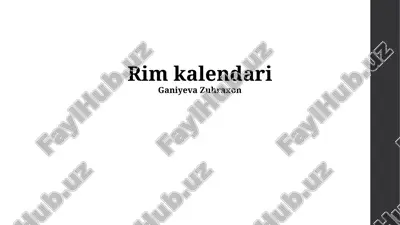 rim kalendari — PPTX