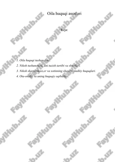 oila huquqi asoslari — ZIP