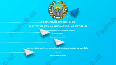 nutq ostirish metodikasi — PPTX
