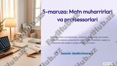 matn muharrirlari va protsessorlari — PPTX