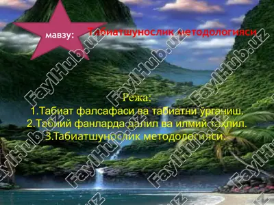 tabiatshunoslik metodologiyasi — ZIP