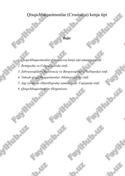 qisqichbaqasimonlar (crustacea) kenja tipi — ZIP