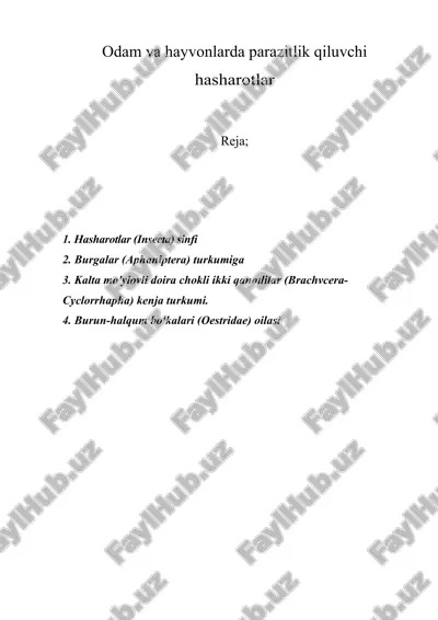 odam va hayvonlarda parazitlik qiluvchi hasharotlar — ZIP