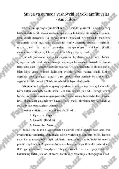 suvda va quruqda yashovchilar yoki amfibiyalar — ZIP