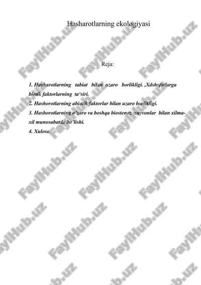hasharotlarning ekologiyasi — ZIP