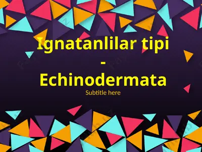 ignatanlilar tipi - echinodermata — PPTX