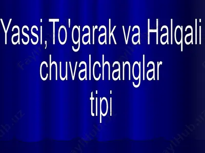 yassi, to'garak va halqali chuvalchanglar tipi (slayd-test) — PPTX