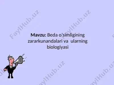 beda o’simligining zararkunandalari va ularning biologiyasi — ZIP