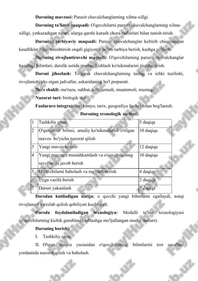 parazit chuvalchanglarning xilma-xillgi — ZIP