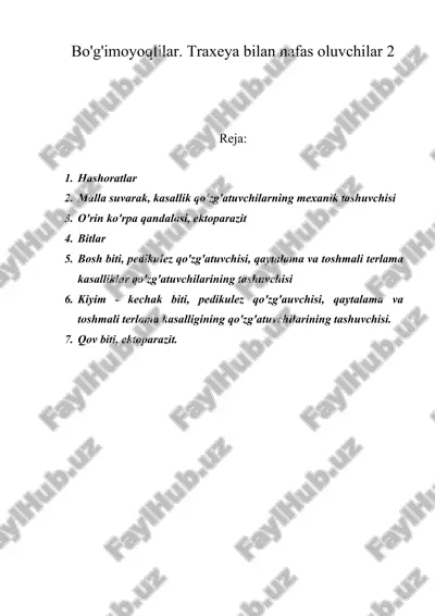 bo'g'imoyoqlilar. traxeya bilan nafas oluvchilar 2 — DOC