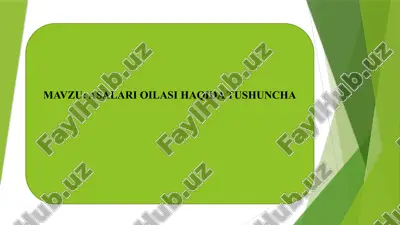 asalari oilasi haqida tushuncha — PPTX