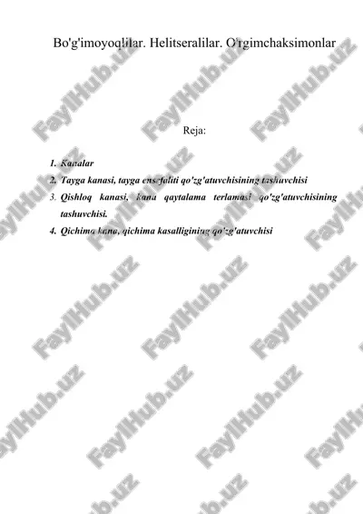bo'g'imoyoqlilar. helitseralilar. o'rgimchaksimonlar — DOC