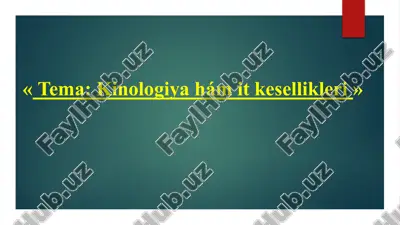 kinologiya hám it kesellikleri — PPTX