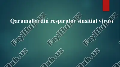 qaramallardiń respirator sinsitial virusı — PPTX